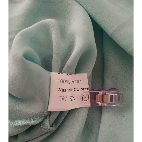 Dress Fo Women's Size XL High Low Light Green Dress Lightweight Dancing Clubbing - Picture 8 of 10